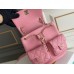 Chanel 23A Vintage Double Pocket Backpack Pink Champagne Gold Hardware Medium Size Calfskin Leather Hass Factory leather 21x20x12cm