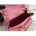 Chanel 23A Vintage Double Pocket Backpack Pink Champagne Gold Hardware Medium Size Calfskin Leather Hass Factory leather 21x20x12cm