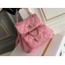 Chanel 23C Duma Backpack Pink Champagne Gold Hardware Small Size Calfskin Leather Hass Factory leather 19x18x12cm