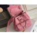 Chanel 23C Duma Backpack Pink Champagne Gold Hardware Small Size Calfskin Leather Hass Factory leather 19x18x12cm