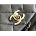 Chanel 23C Duma Backpack Black Champagne Gold Hardware Small Size Calfskin Leather Hass Factory leather 19x18x12cm