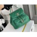 Chanel 22A Duma Backpack Green Champagne Gold Hardware Small Size Lambskin Leather Hass Factory leather 18x18x12cm