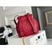 Chanel 2022cc Small Backpack Red Champagne Gold Hardware Calfskin Leather Hass Factory leather 18x18x12cm