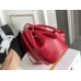 Chanel 2022cc Small Backpack Red Champagne Gold Hardware Calfskin Leather Hass Factory leather 18x18x12cm