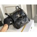 Chanel 2022cc Small Backpack Black Champagne Gold Hardware Calfskin Leather Hass Factory leather 18x18x12cm