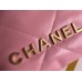 Chanel 23 Chanel 22 Mini Coral Pink Gold Hardware Calfskin Leather Hass Factory leather 19x20x6cm