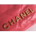 Chanel 23S Chanel 22 Mini Peach Pink Gold Hardware Calfskin Leather Hass Factory leather 19x20x6cm