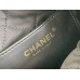 Chanel 23S Chanel 22 Mini Black Gold Hardware Calfskin Leather Hass Factory leather 19x20x6cm