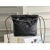 Chanel 23S Chanel 22 Mini Black Silver Hardware Calfskin Leather Hass Factory leather 19x20x6cm
