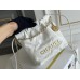 Chanel 23S Chanel 22 Mini White Gold Hardware Calfskin Leather Hass Factory leather 19x20x6cm