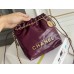 Chanel 23S Chanel 22 Mini Dragon Fruit Pink Gold Hardware Calfskin Leather Hass Factory leather 19x20x6cm
