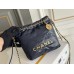 Chanel 23S Chanel 22 Mini Deep Blue Gold Hardware Calfskin Leather Hass Factory leather 19x20x6cm