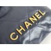 Chanel 23S Chanel 22 Mini Deep Blue Gold Hardware Calfskin Leather Hass Factory leather 19x20x6cm