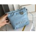 Chanel 23A Chanel 22 Mini Milky Blue Silver Hardware Calfskin Leather Hass Factory leather 19x20x6cm