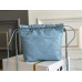 Chanel 23A Chanel 22 Mini Milky Blue Silver Hardware Calfskin Leather Hass Factory leather 19x20x6cm
