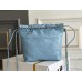 Chanel 23A Chanel 22 Mini Milky Blue Silver Hardware Calfskin Leather Hass Factory leather 19x20x6cm