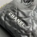 Chanel 22S Chanel 22 Small Double Shoulder Bag Black Gold Hardware Calfskin Leather Hass Factory leather 51x40x9cm