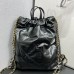 Chanel 22S Chanel 22 Small Double Shoulder Bag Black Gold Hardware Calfskin Leather Hass Factory leather 51x40x9cm