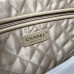 Chanel 22S Chanel 22 Bag Medium Size 39 White Black Letters Gold Hardware Calfskin Leather Hass Factory leather 39cm