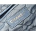 Chanel 23P Chanel 22 Bag Denim Backpack Silver Hardware Silver Hardware Calfskin Leather Hass Factory leather 29x35x11cm