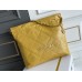 Chanel 23S Chanel 22 Bag Silver Hardware Small Size 37 Mango Yellow Calfskin Leather Hass Factory leather 35x37x7cm