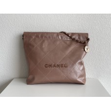 Chanel 22S Chanel 22 Bag Rose Gold Hardware Small Size 37 Silver Hardware Calfskin Leather Hass Factory leather 35x37x7cm