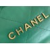 Chanel 22S Chanel 22 Bag Green Small Size 37 Gold Hardware Calfskin Leather Hass Factory leather 35x37x7cm