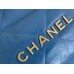 Chanel 22S Chanel 22 Bag Light Blue Small Size 37 Gold Hardware Calfskin Leather Hass Factory leather 35x37x7cm