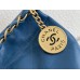 Chanel 22S Chanel 22 Bag Light Blue Small Size 37 Gold Hardware Calfskin Leather Hass Factory leather 35x37x7cm