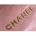 Chanel 22S Chanel 22 Bag Light Pink Small Size 37 Gold Hardware Calfskin Leather Hass Factory leather 35x37x7cm