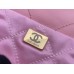 Chanel 22S Chanel 22 Bag Light Pink Small Size 37 Gold Hardware Calfskin Leather Hass Factory leather 35x37x7cm