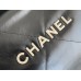 Chanel 22S Chanel 22 Bag Black White Letters Small Size 37 Gold Hardware Calfskin Leather Hass Factory leather 35x37x7cm