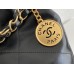 Chanel 22S Chanel 22 Bag Black White Letters Small Size 37 Gold Hardware Calfskin Leather Hass Factory leather 35x37x7cm