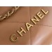 Chanel 22S Chanel 22 Bag Caramel Small Size 37 Gold Hardware Calfskin Leather Hass Factory leather 35x37x7cm