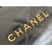 Chanel 22S Chanel 22 Bag Black Small Size 37 Gold Hardware Calfskin Leather Hass Factory leather 35x37x7cm
