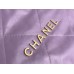 Chanel 22S Chanel 22 Bag Light Purple Small Size 37 Gold Hardware Calfskin Leather Hass Factory leather 35x37x7cm