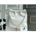 Chanel 22S Chanel 22 Bag White Small Size 37 Gold Hardware Calfskin Leather Hass Factory leather 35x37x7cm