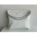 Chanel 22A Chanel 22 Bag White Small Size 37 Silver Hardware Calfskin Leather Hass Factory leather 35x37x7cm