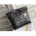 Chanel 23A Chanel 22 Bag Black with Hand Grab Wrinkles Small Size 37 Gold Hardware Calfskin Leather Hass Factory leather 35x37x7cm