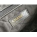 Chanel 23A Chanel 22 Bag Black with Hand Grab Wrinkles Small Size 37 Gold Hardware Calfskin Leather Hass Factory leather 35x37x7cm