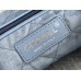 Chanel 23C 22 Bag, small size, denim fabric, silver-tone hardware, 35x37x7cm