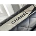 Chanel Classic Trendy CC in medium size 25, black, lambskin, silver-tone hardware, Hass Factory leather, 17x25x12cm