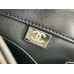 Chanel Classic Trendy CC in medium size 25, all black So Black, black lambskin, Hass Factory leather, 17x25x12cm