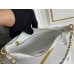 Chanel 23B Hobo Chain Bag, large size 29, white, lambskin, Hass Factory leather, gold-tone hardware, 18x29x2cm