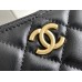 Chanel 23B Hobo Chain Bag, large size 29, black, lambskin, Hass Factory leather, gold-tone hardware, 18x29x2cm