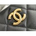 Chanel 23A Hobo Bag in Lambskin Leather, Black, Gold Hardware, Hass Factory Leather, Dimensions: 19x24x5cm.