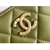 Chanel 23A Hobo Bag in Calfskin Leather, Avocado Green, Gold Hardware, Hass Factory Leather, Dimensions: 19x24x5cm.