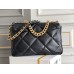 Chanel 2021-2022 Chanel 19 Bag, Large 36, Lambskin Leather, Black, Gold Hardware, Hass Factory Leather, Dimensions: 25x36x11cm.