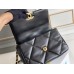 Chanel 2021-2022 Chanel 19 Bag, Small 26cm, Lambskin Leather, Black, Gold Hardware, Hass Factory Leather, Dimensions: 16x26x9cm.