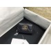 Chanel 19 Wallet/Card Holder in Black with Gold Hardware, Lambskin Leather, 11x8cm.